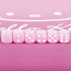 Милые розовые кости Hello Kitty аниме Мультяшные креативные игровые реквизиты Лидер продаж мини милое сито 6 шт