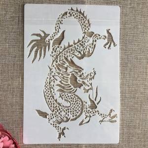 26*18 см Китайские драконы DIY слоистые трафареты картина раскраска для скрапбукинга тиснильный альбом декоративный шаблон