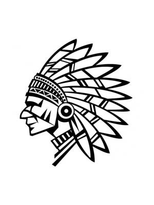 Трафареты Индеец