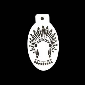 Трафарет для аквагрима Индеец 8*13