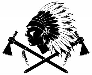 Картинки трафареты индейца на топор для травления