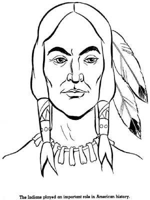 Раскраски Индеец