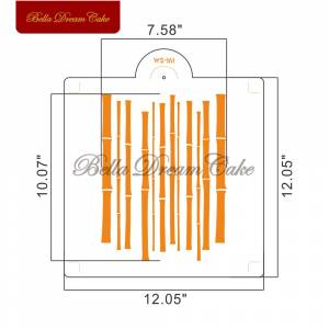 Бамбуковый рисунок, искусственные Инструменты для торта, трафареты для самостоятельного рисования, искусственная фотография