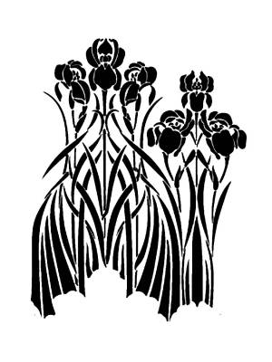 Трафареты Ирисы