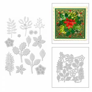 2020 новые рождественские Ирис металлический Трафаретный вырубной штамп цветок и листья высечки Скрапбукинг для поделок поздравительных открыток без наборы штампов