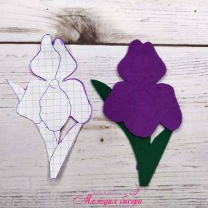 Брошь из бисера Ирис