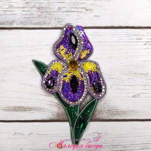 Брошь из бисера Ирис