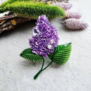 Брошь цветок из бисера своими руками