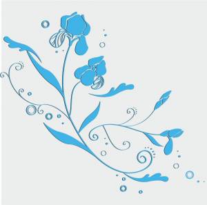 Трафарет Ирисы