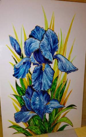 DataLife Engine > Версия для печати > Трафареты ирисы в вазе