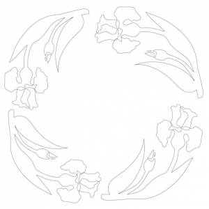 Книжка-раскраска для детей ирисы в венке рамки круга