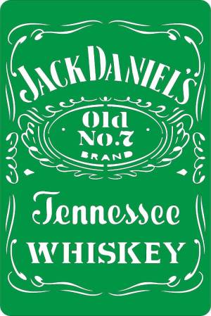 Трафарет на клеевой основе Jack Daniels, 10*15 см