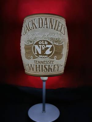 Файл STL Абажур из литофана в форме бочки Jack Daniels ・Шаблон для загрузки и 3D-печати・Cults