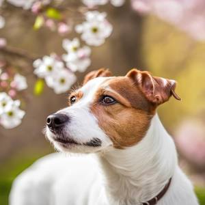 Реалистичный джек-рассел-терьер на восхитительном природном фоне