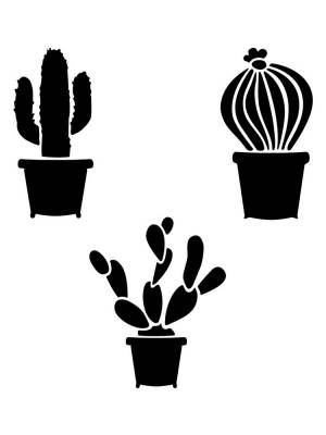 Трафареты Кактуса