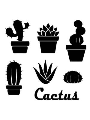 Трафареты Кактуса