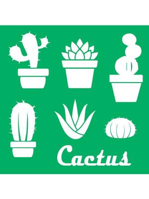 Трафареты Кактуса