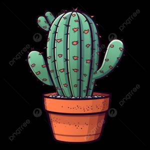 Кактус простой и милый узор PNG , кактус, шаблон, орнамент PNG рисунок для й загрузки
