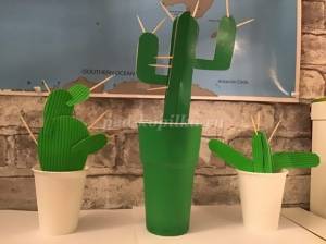 Кактусы из картона своими руками