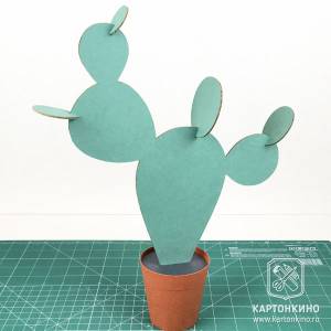 Цветущие кактусы из бумаги в горшочках с секретом