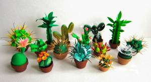 Кактус из бумаги своими руками