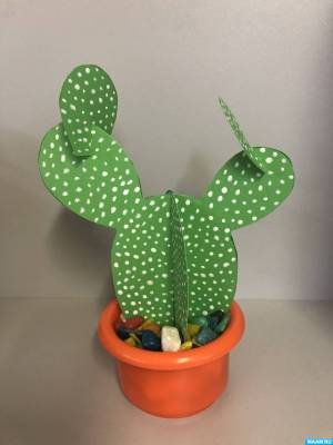 Мастер-класс по изготовлению поделки из картона «Кактус»