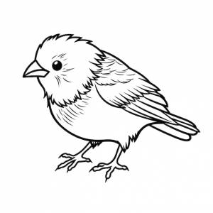 Канарейки раскраски вектор животных