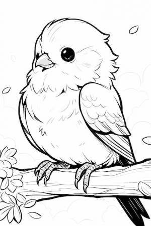 Простые и понятные раскраски канарейки для детей