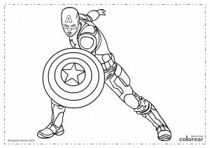 Раскраски Человек паук и капитан америка