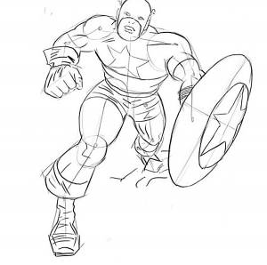 Раскраска Капитан Америка
