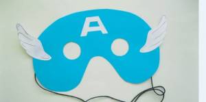 Маска и щит капитана америки из картона и бумаги