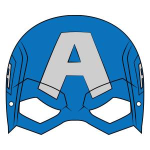 Шаблон маски капитана америки