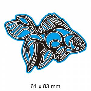 Пресс-формы в виде карпа, рыбы, новый металлический альбом «сделай сам», бумажные изделия, тиснение, трафарет, украшение для поздравительной открытки 61*83 мм