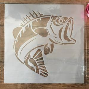 Трафареты для DIY Рисования лосося и рыбы, 30*30 см
