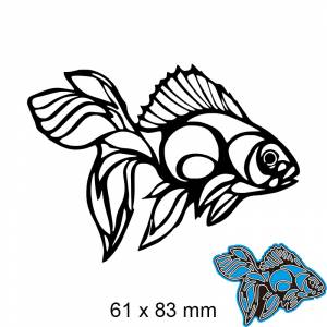 Пресс-формы в виде карпа, рыбы, новый металлический альбом «сделай сам», бумажные изделия, тиснение, трафарет, украшение для поздравительной открытки 61*83 мм