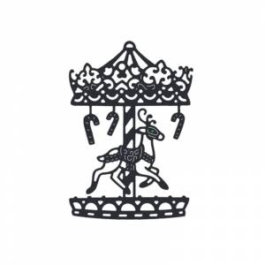 Металлические трафареты карусели для высечки, трафареты для рукоделия, скрапбукинга, декоративные тисненые бумажные карты, рукоделие, высечка, нож, форма