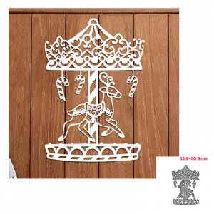 Металлические трафареты карусели для высечки, трафареты для рукоделия, скрапбукинга, декоративные тисненые бумажные карты, рукоделие, высечка, нож, форма