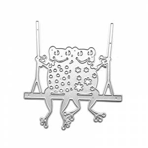 Металлические высечки, качели, лягушка, вырубные штампы, трафарет, шаблон для резки, скрапбукинг, Прямая поставка