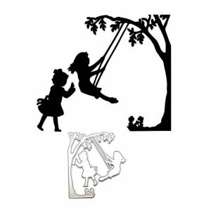 Металлические Вырубные штампы в форме качели, высечки, тиснение для карт, сделай сам, фотоальбом, шаблон, форма, украшение, рукоделие