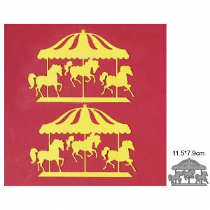 Новинка 2022, металлические Вырубные штампы в виде карусели, декоративные строчки, бумажные штампы, трафареты, тиснение альбома