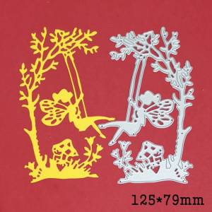 Набор вырубных штампов Фея качели в дерево 2021 НОВЫЙ крафт поделочная форма, трафареты для скрапбукинга сделай сам изготовление бумажных открыток умирают шаблон