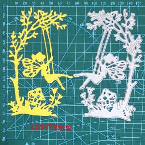 Набор вырубных штампов Фея качели в дерево 2021 НОВЫЙ крафт поделочная форма, трафареты для скрапбукинга сделай сам изготовление бумажных открыток умирают шаблон