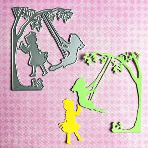 Металлические Вырубные штампы в форме качели, высечки, тиснение для карт, сделай сам, фотоальбом, шаблон, форма, украшение, рукоделие