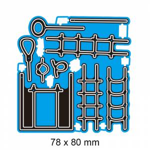 Вырубные штампы, веревка, качели, лестница, новый металл, «сделай сам», альбом, бумага, тиснение, трафарет, украшение для поздравительной открытки 78*80 мм