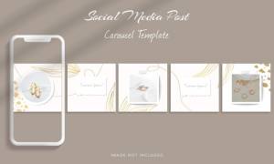 Шаблон карусели в социальных сетях instagram