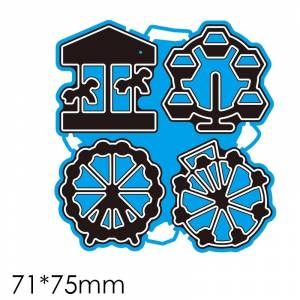 Металлические пресс-формы колесо обозрения карусель Сделай Сам скрап-бронирование фотоальбом тиснение бумажные карты 71*75 мм