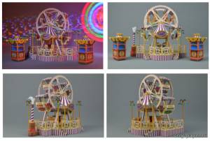 Аттракцион Чёртово колесо из бумаги, модели сборные бумажные