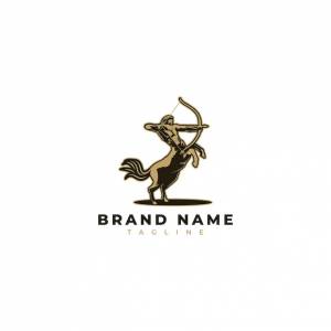 Шаблон векторного логотипа кентавра