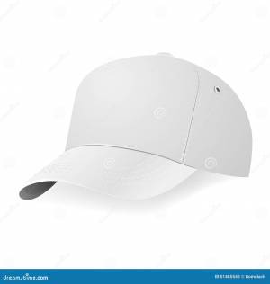 Белый шаблон бейсбольной кепки Иллюстрация вектора