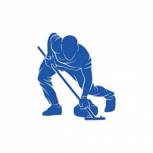 Вектор дизайна логотипа керлинг-плеера icon symbol template illustration